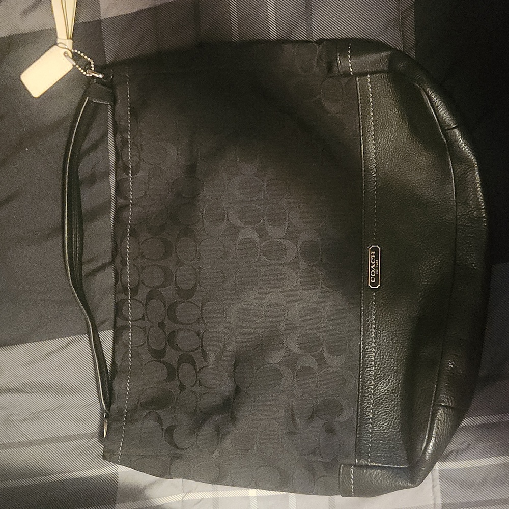 Large black coach bag